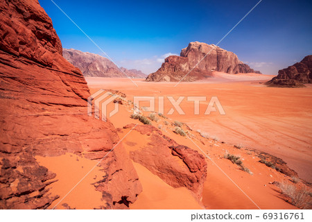 Wadi Rum, Jordan - Valley of the Moon desert landscape 69316761