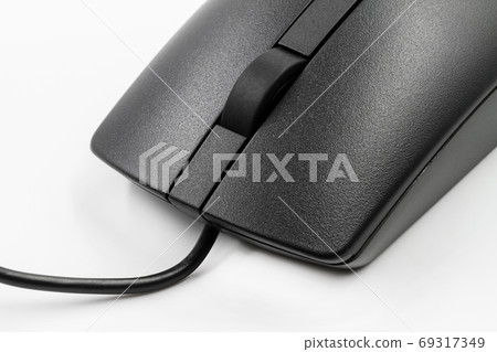A part of black optical cable computer mouse on 69317349