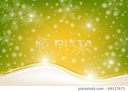 Green background with snowflakes. Vector... - Stock Illustration ...