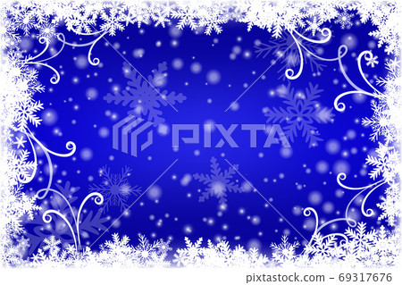 Winter blue background with snowflakes. Vector illustration. Winter blue background with snowflakes. Vector illustration. 69317676