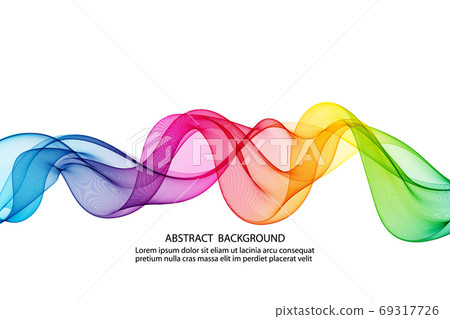 Abstract horizontal smoky rainbow wave vector design Abstract horizontal smoky rainbow wave vector design 69317726