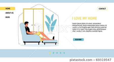 Productive time spending at home landing page 69319547