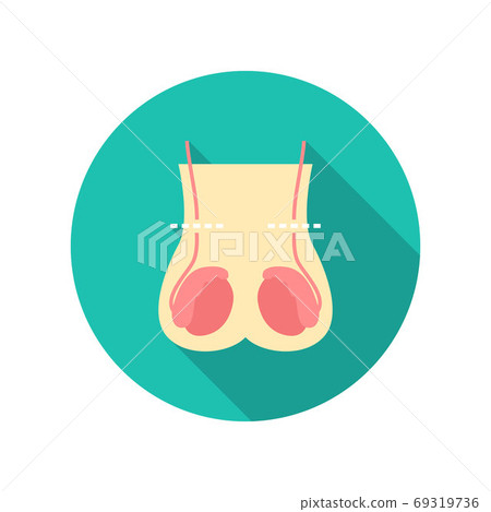 vasectomy flat icon, vector color line 69319736