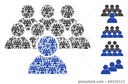 Collective Recursive Mosaic of Self Icons - Stock Illustration ...