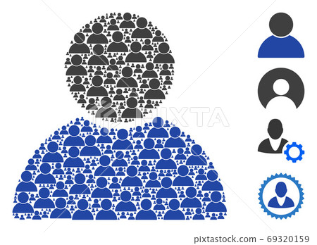 Customer Profile Fractal Mosaic of Self Items - Stock Illustration ...