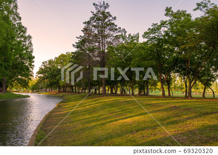 Arakawa Riverbed Park When the sun sets Arakawa Riverbed Park When the sun sets 69320320