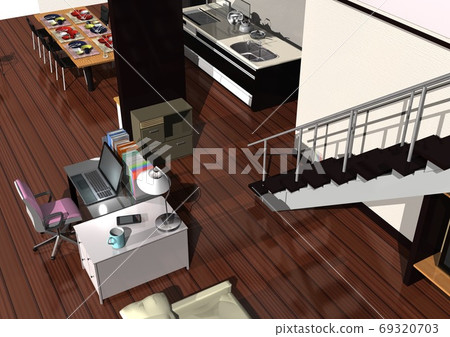 3DCG在家工作,遠程工作,SOHO,遠程辦公,自由職業者等的圖像 3DCG在家工作,遠程工作,SOHO,遠程辦公,自由職業者等的圖像 69320703