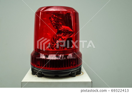 Bright red revolving light 69322413