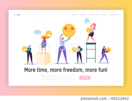 Good Teamwork Organization Concept Landing Page Stock Illustration