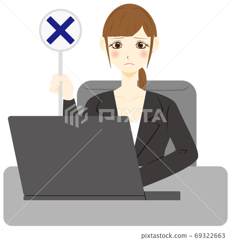 Personal computer female office worker incorrect answer Personal computer female office worker incorrect answer 69322663