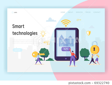 Household Security System Landing Page Smart House Household Security System Landing Page Smart House 69322740