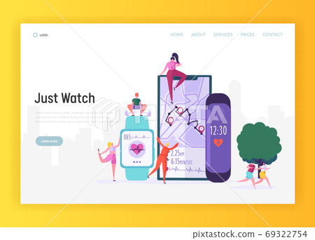Modern Smartwatch for Sportsman Landing Page 69322754