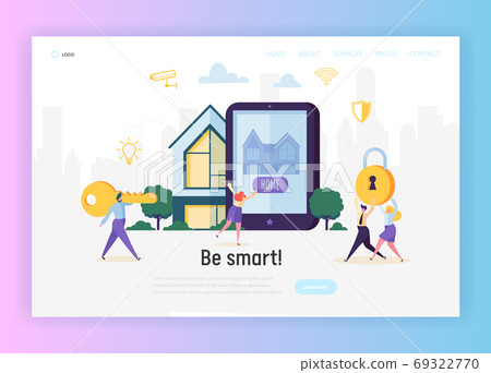 Household Security System Landing Page Smart House Household Security System Landing Page Smart House 69322770
