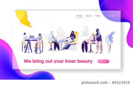 Beauty Hairstyle Salon. Stylist Clean Fingernail Beauty Hairstyle Salon. Stylist Clean Fingernail 69323018