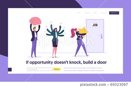 Good Job Search Concept Landing Page. People 69323097
