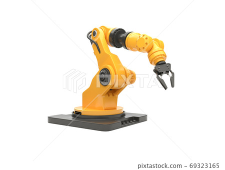 robotic arm on white background. robotic arm on white background. 69323165