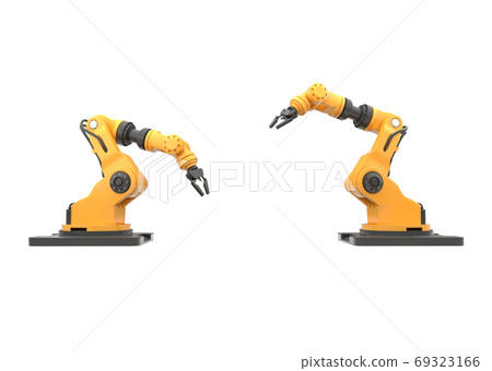 robotic arm on white background 69323166