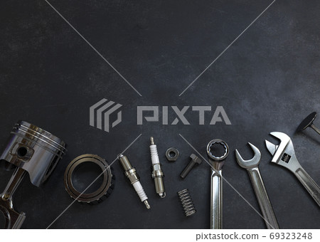 Set of tools on white background, Tools background Set of tools on white background, Tools background 69323248