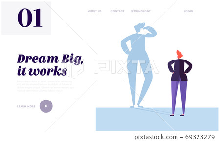 Big Dream Landing Page. Character has Life Goal 69323279