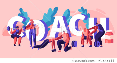 Individual Coach Fitness Exercise Banner Individual Coach Fitness Exercise Banner 69323411