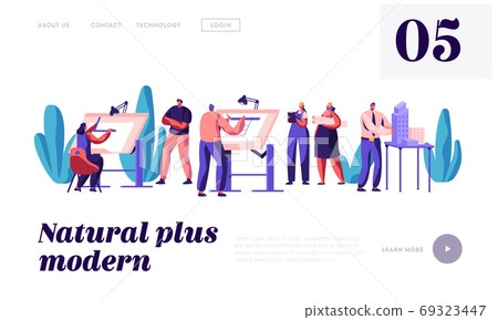 Architect People Projecting Construction Plan 69323447