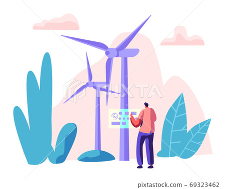 Alternative Energy Sources Concept with Turbines Alternative Energy Sources Concept with Turbines 69323462