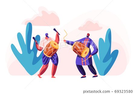 Indian Musicians Playing Classical Music Festival Indian Musicians Playing Classical Music Festival 69323580