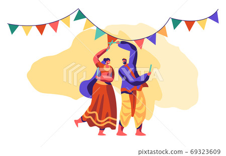 Asian Dance at National Festival in India 69323609