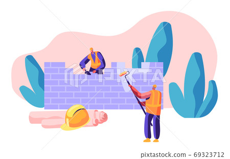 Professional Builder in Uniform in Construction Professional Builder in Uniform in Construction 69323712
