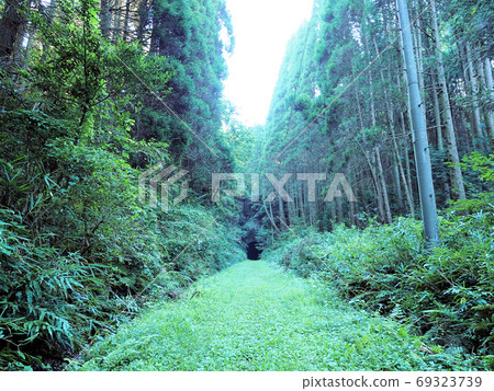 Former JNR Miyanoharu Line promenade and Miyanoharu tunnel trace 69323739