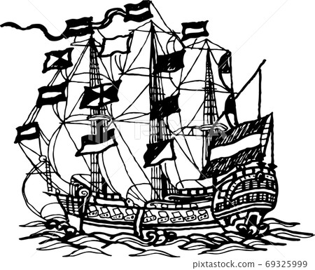 Nagasaki Dejima Illustration Dutch Ship 69325999