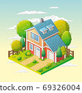 Isometric House With Garden 69326004