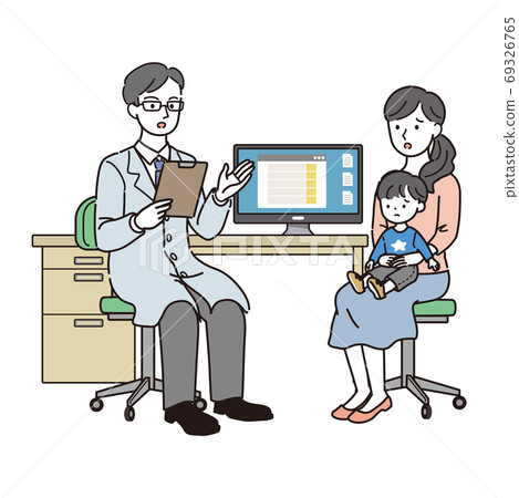 Doctor and parent and child Doctor and parent and child 69326765