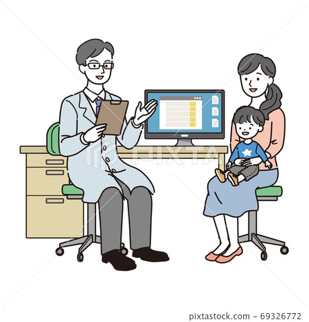 Doctor and parent and child Doctor and parent and child 69326772