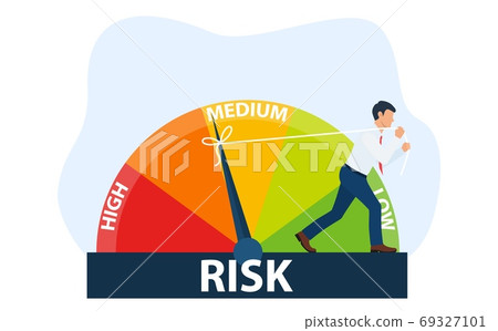 The concept of risk on the speedometer The concept of risk on the speedometer 69327101
