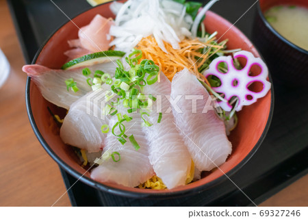 Greater amberjack rice bowl Ibusuki city, Kagoshima prefecture 69327246
