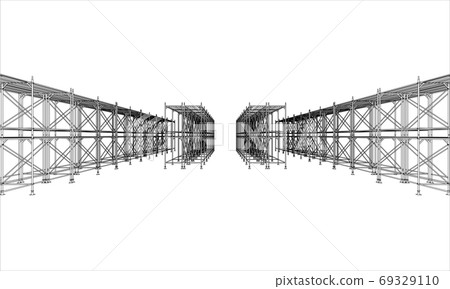 Drawing or sketch of a large shelves 69329110