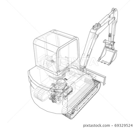 Sketch of Small Treactor with Actor Sketch of Small Treactor with Actor 69329524