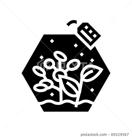 growing plants glyph icon vector isolated illustration 69329567
