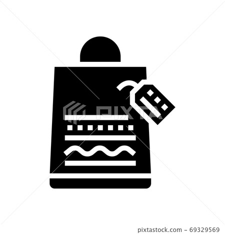 homemade bag glyph icon vector isolated illustration homemade bag glyph icon vector isolated illustration 69329569