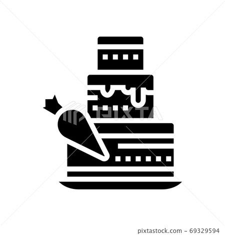 delicacy making glyph icon vector isolated illustration 69329594