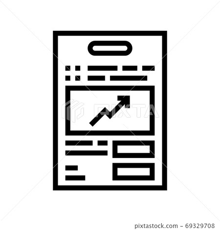 investment contract line icon vector isolated... - Stock Illustration ...
