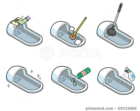 插圖集清潔日式廁所 69329866