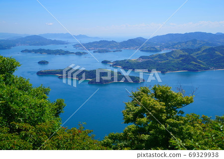 Superb view of Shimanami Kaido seen from Ryuoyama Observatory Superb view of Shimanami Kaido seen from Ryuoyama Observatory 69329938