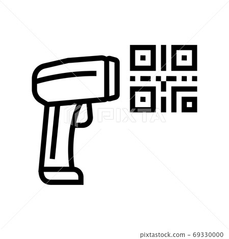 pistol for scanning bar code line icon vector isolated illustration pistol for scanning bar code line icon vector isolated illustration 69330000