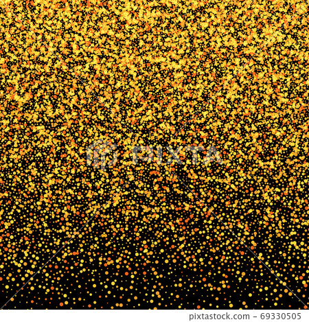 Gold glitter texture isolated on black background. Golden design dots background. 69330505