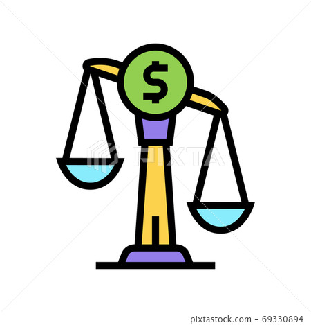 financial scales color icon vector isolated illustration financial scales color icon vector isolated illustration 69330894