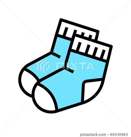 children socks color icon vector isolated illustration 69330963