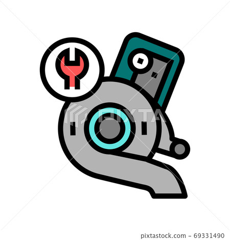 turbine repair color icon vector isolated illustration 69331490