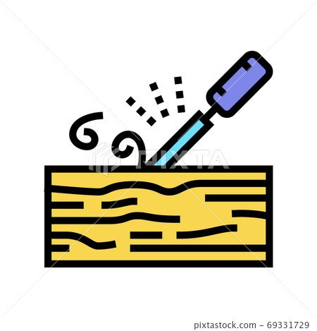 carpentry craft color icon vector isolated... - Stock Illustration ...